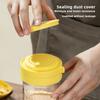 450ML Cheese Glass Dispenser Transparent with Airtight Dust Cover Anti-Clogging Dispenser for Grated Cheese Sugar Matcha Spices
