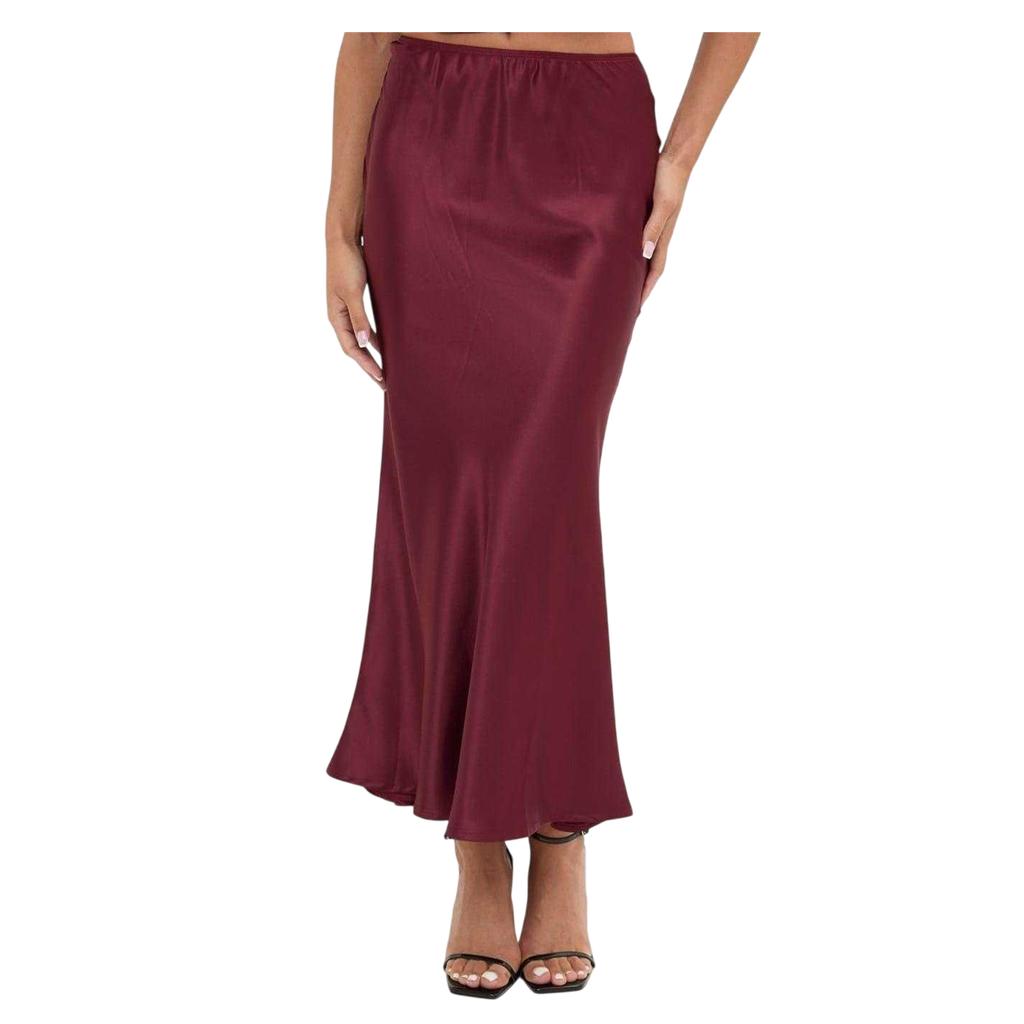 I Saw It First Womens/Ladies Satin High Waist Maxi Skirt