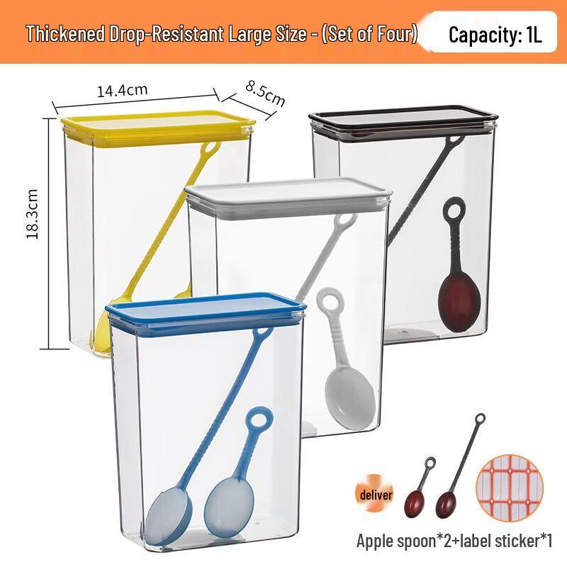 Ally Durable PC Plastic Sealed Food Storage Canister Set