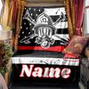 Firefighter Theme Rv Customize Your Name Blanket Comfortable Soft Lightweight Allseason Multipurpose Blanket For Travel Camping Picnics Sofas Rvs Beds