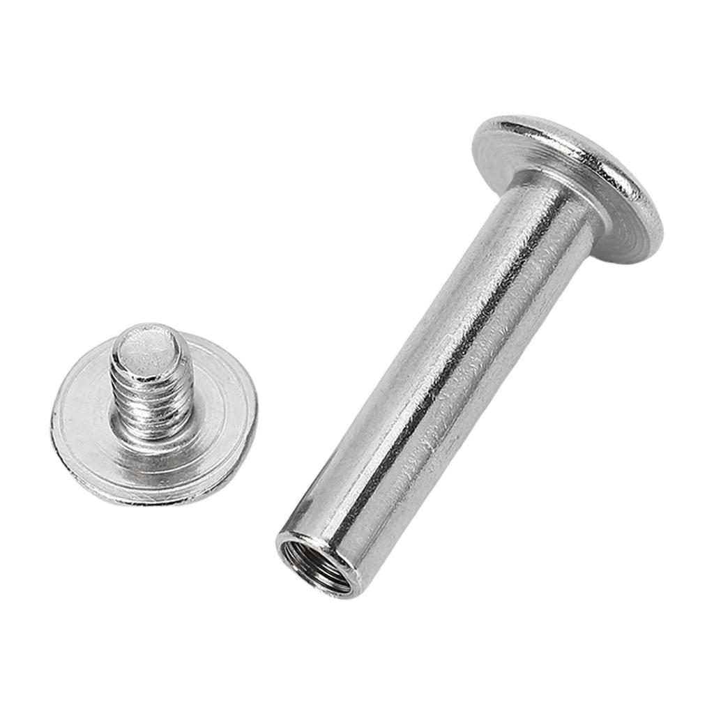 50 Set Flat Round Head Rivet M3.5 4.5x20x9mm Stainless Steel Binding Post Screws Set for