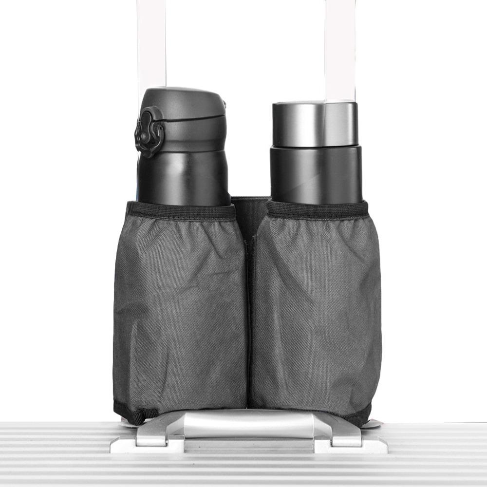 

Hands-Free Design Luggage Cup Holder Portable Storage Fits All Handles Suitcase Drink Bag Space Saving Easy Installation серый