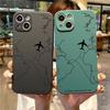 Travel-nspired Airplane Route Design Phone Case For iPhone 15 Pro Max 14 13 12 11 16 XS X XR 7 8 Plus SE Shockproof Soft Cover