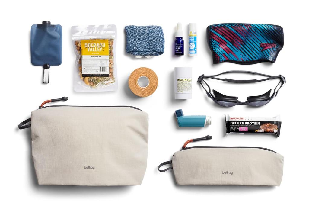 Bellroy Lite Pouch Duo Lightweight Pencil Case and Pouch - Ash