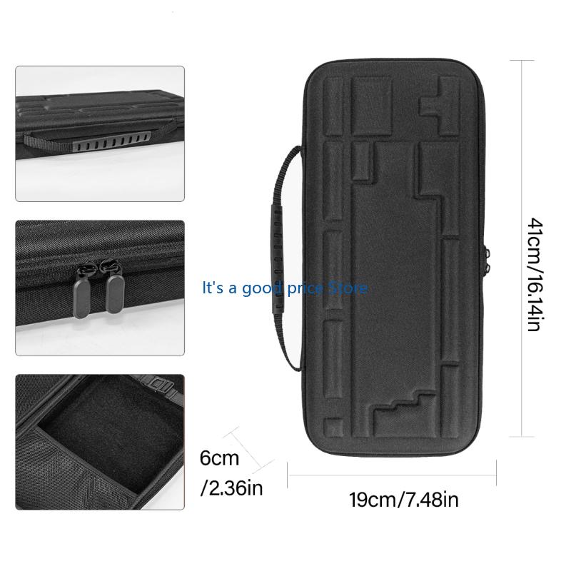 EVA Keyboard Case Durability For 84 Keyboards With Ergonomic Handle And Zippered Meshed Pocket For Accessories