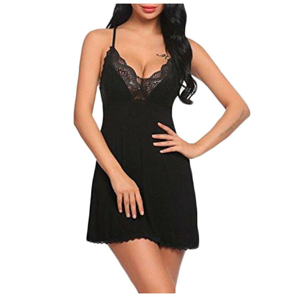 Women's Fashion Sexy Lace Erotic Lingerie Pajamas Nightgown