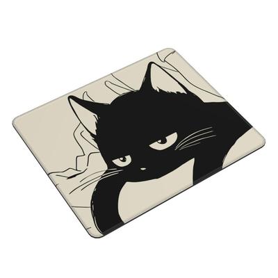 Diatom Ooze Black Sleepy Cat Mauspad 11,4*9 Zoll Büro Computer Mousepad Büro