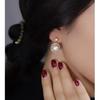 Shining Rose Natural Freshwater Pearl Earrings Women's Court Stud Earrings Women's Simple Temperament New Trendy Earrings