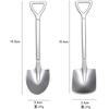 2PCS/set Stainless Steel Iron Shovel Spoon Coffee Ice Cream Spoon Engineering Shovel Retro Cute Square Head Spoon Kitchen Gadget