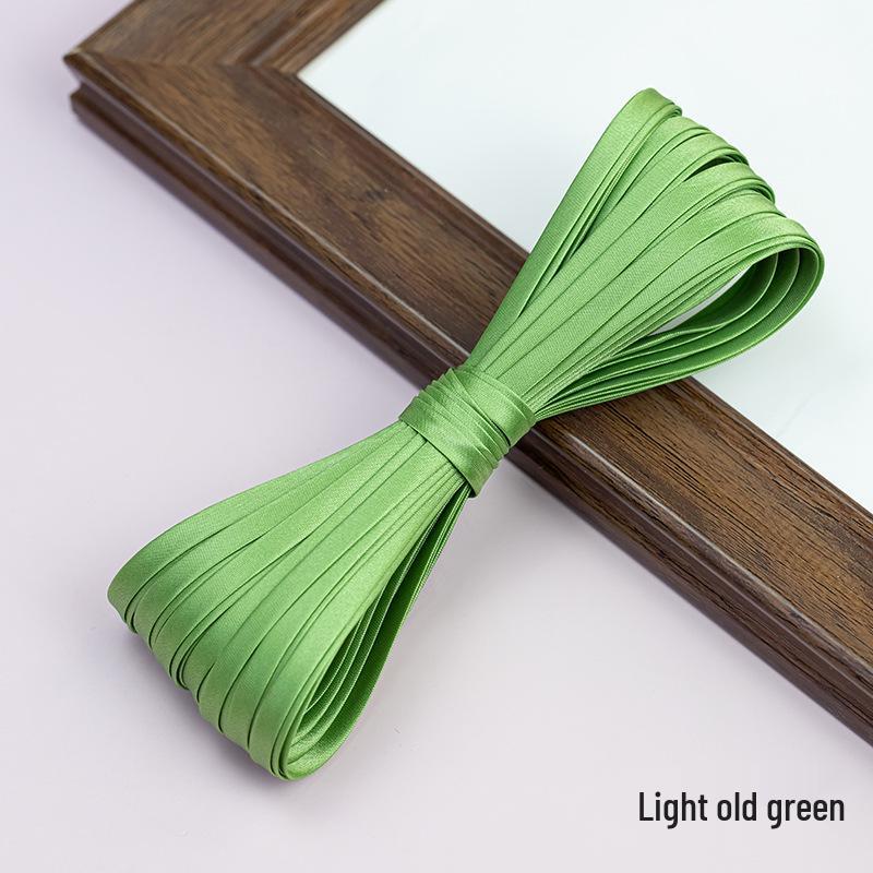 Hengmeihe Satin Cheongsam Paspelband - 0,6 cm Bügelfreie Saumeinfassung für Bekleidungszubehör