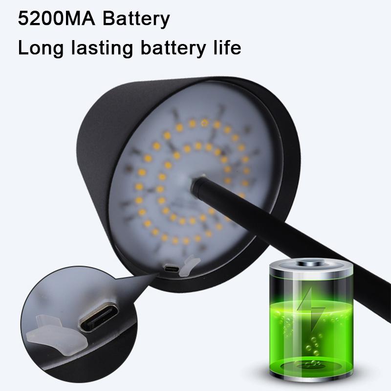 Lamp Table Dimmable Wireless Rechargeable Desk Lamp Bedroom Night Bedside Light for Bar Coffee Hotel Restaurant House Decoration