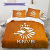 KNVB Muster Bettwäsche Bettdecke Set Heimdekoration Geschenk (1 Bettbezug + 2 Kissenbezüge (ohne Füllung))