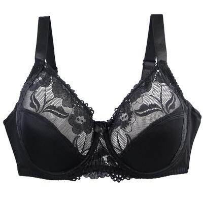 Sujetador de encaje de talla grande con copa DEF para mujer, lencería sexy, top push up, bralette, ropa interior femenina