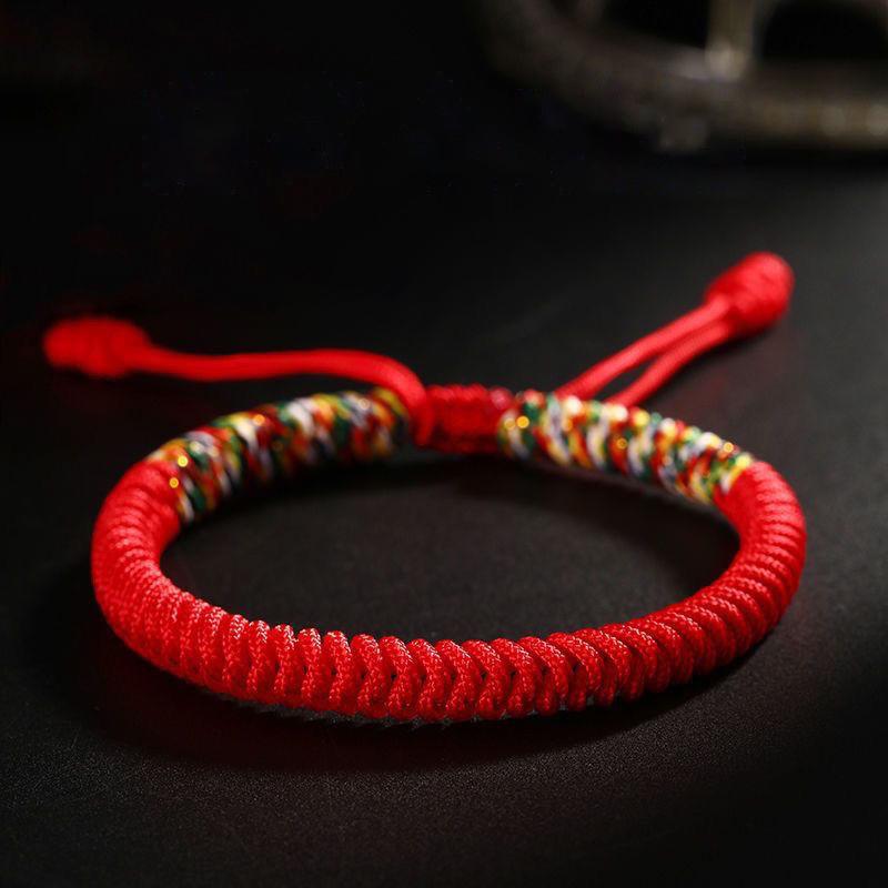 Tibetan Buddhism Lucky Bracelet Unisex Braided Adjustable King Kong Knot Red String Bracelets For Men Women Couple Pulsera