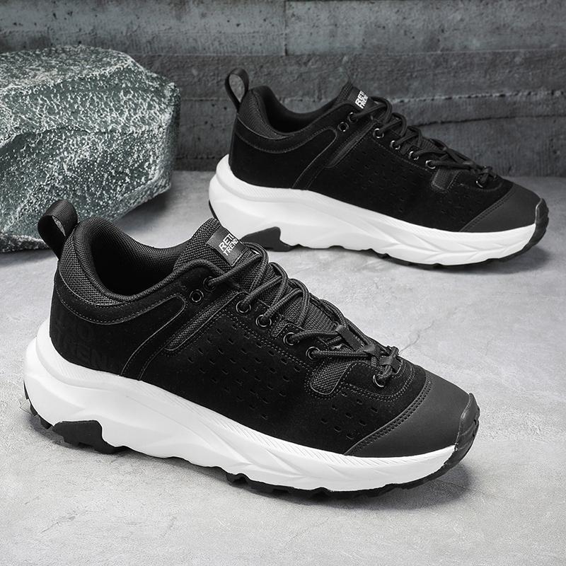 High Top Chunky Sneaker Plus Size 45 Men Women Winter Plush Snow Boots Fashion Casual Cow Suede Height Increased Platform Shoes