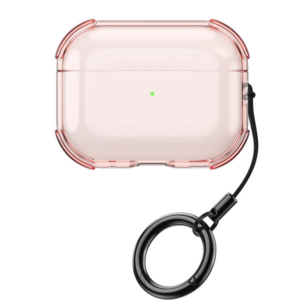 Transparent Earphone Case for AirPods Pro 3 TPU Shockproof Anti-drop Protective Case Cover with Lanyard Keychain