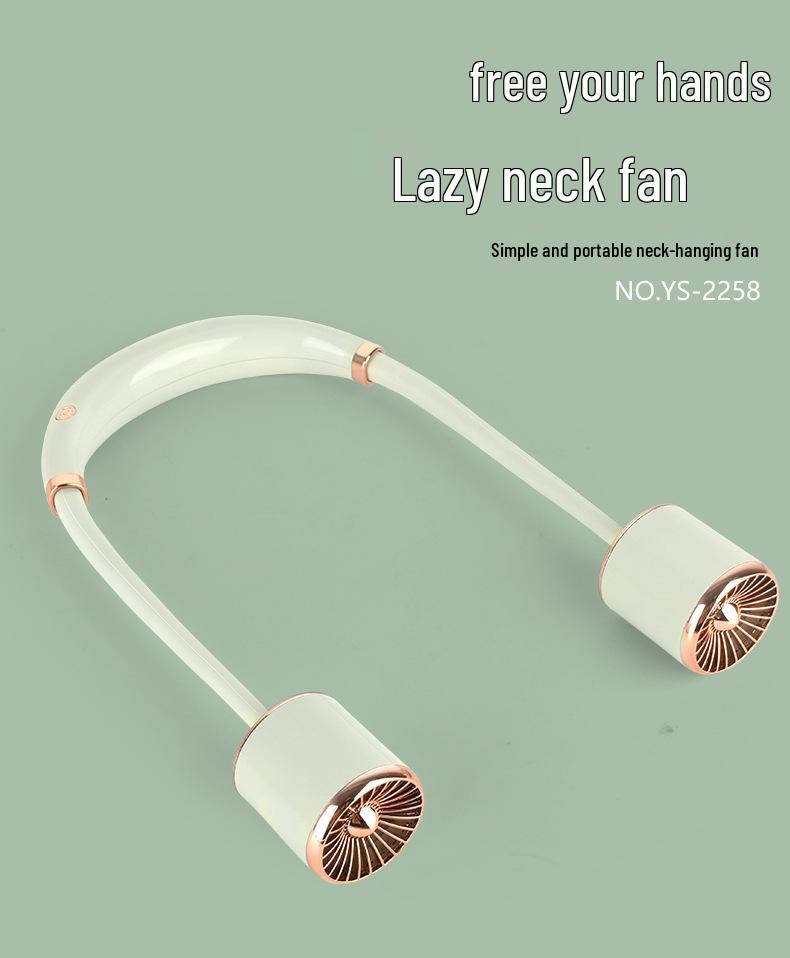 2024 Portable Neck-Hanging Bladeless Foldable USB Fan: Lazy, Large-Capacity Outdoor Cooling