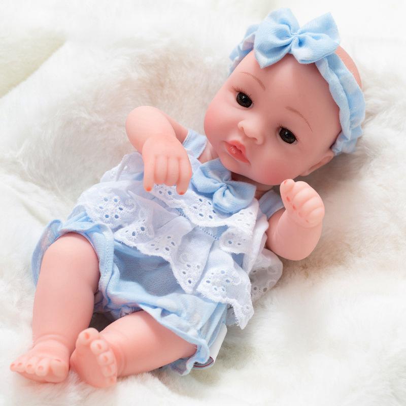30CM Washable Lifelike Soft Hand-painted Simulation Baby Reborn Doll Children Accompany Play Doll