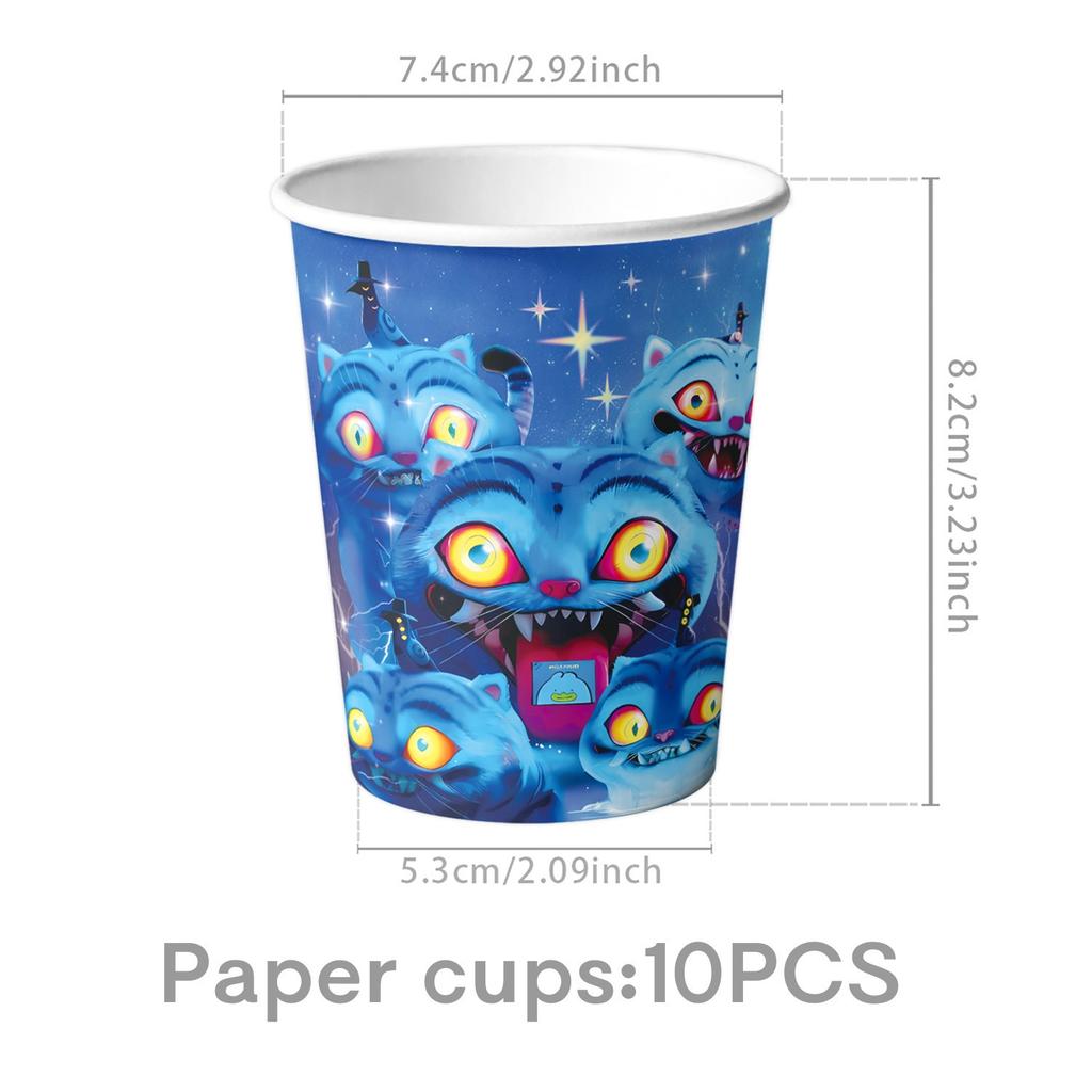 K-pop Demon Hunters Derpy Tiger Celebration Disposable Tableware Blue Collection Present Tablecloth Banner Xmas Birth Date Celebration Supplies