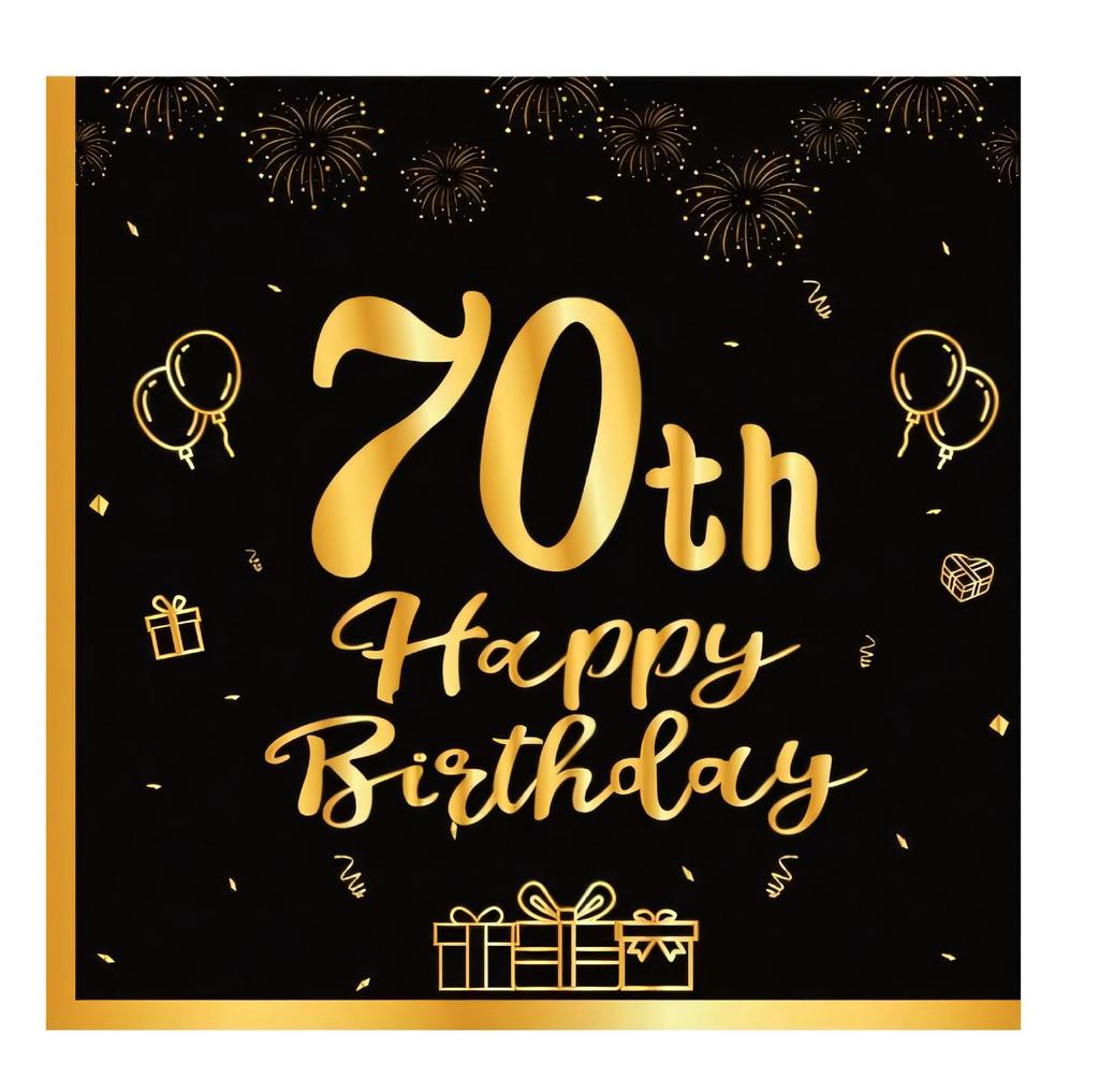 Black Gold First Birthday Theme Paper Napkins for Parties