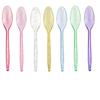 Spot Crystal Transparent Gold Powder Knife Fork Spoon Cake Dessert Disposable Tableware Birthday Party Theme Party