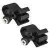 Uxcell Držák mikrofonu, V.D.. 32 mm - 60 mm, Plastové rozhraní, Klip pro držák mikrofonu s 1/4" kovovým adaptérem pro klopové mikrofony, Černý, Sada 2 kusů