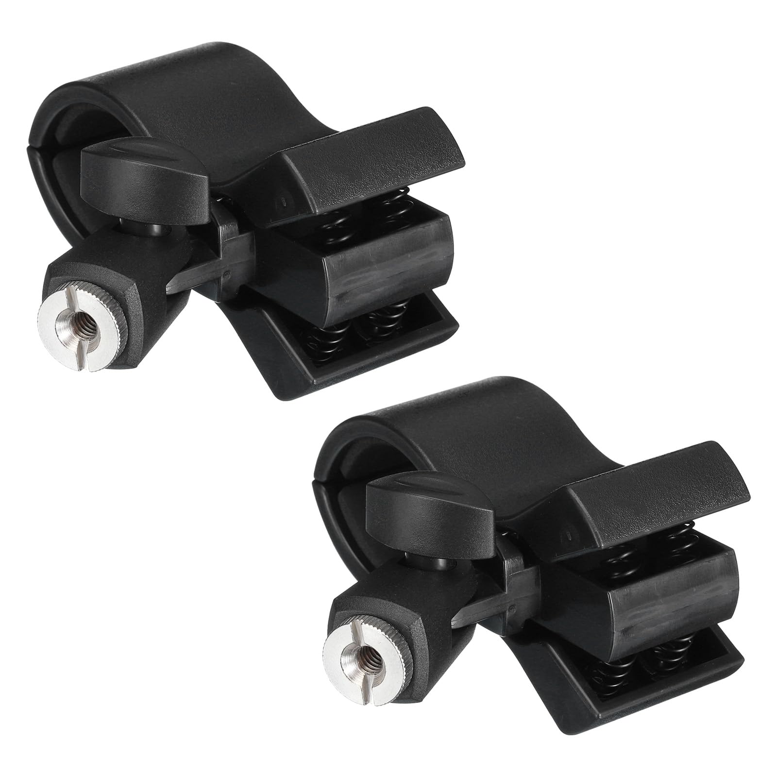 

uxcell Держатель для микрофона, В.Д.. 32мм - 60мм, Пластиковый интерфейс, Зажим-держатель для микрофона с металлическим адаптером 1/4 для петличных микрофонов, Черный, Набор из 2 штук