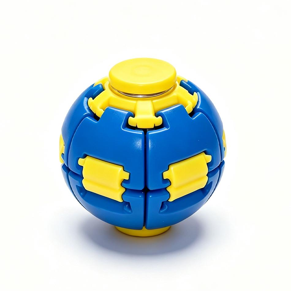 Fidget Bal Spinner Speelgoed Druk Transformeer Fidget Spinner Bal Stressverlichting Decompressie Roterend Bureau Speelgoed Voor Volwassenen blauw
