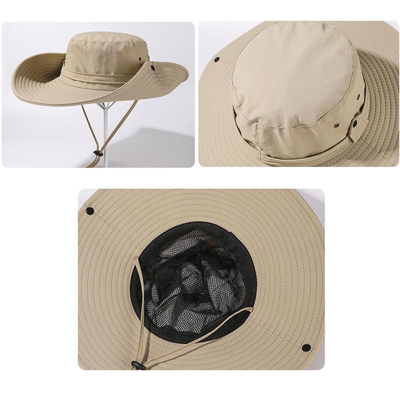 Summer Outdoor Mountaineering Hat Big Brim Travel Fisherman Hat Sun Protection and Sunshade Fishing Hat