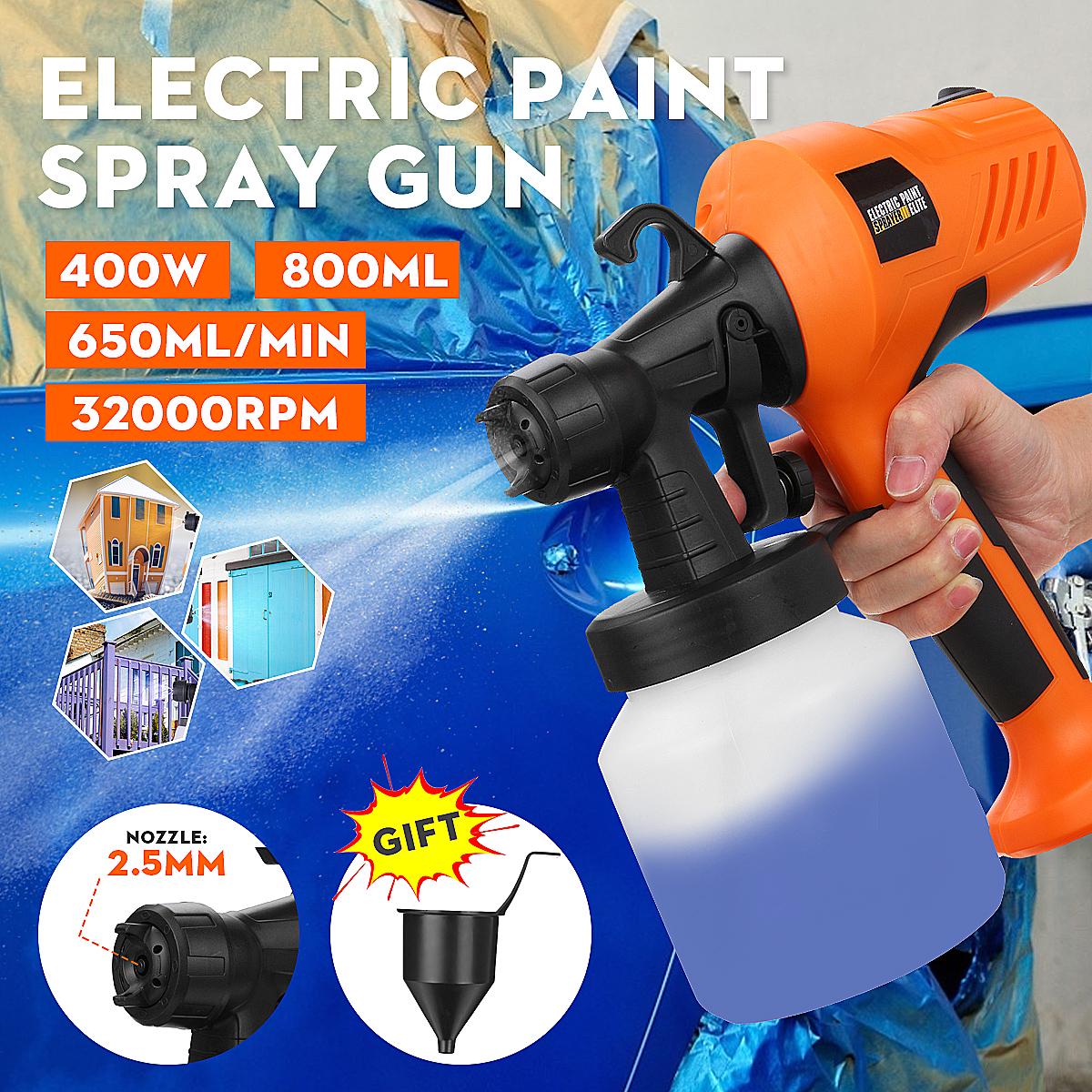 650ml/min 400W 800ML Electric Spray Gun HVLP Airbrush Paint Sprayer