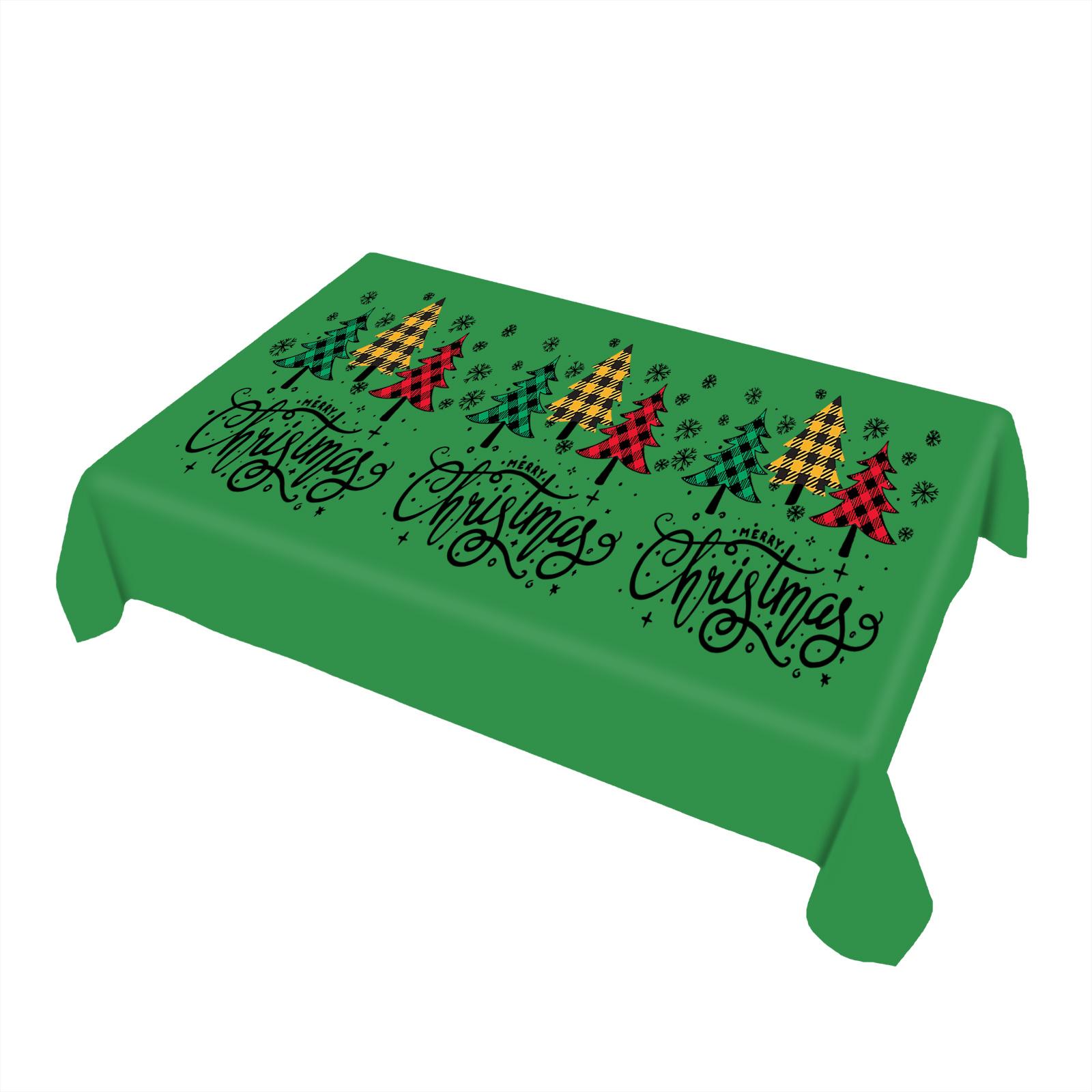 

Рождественская скатерть прямоугольная с прямым краем One Size