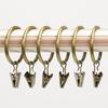 20 Pack Curtain Rings with Clips, Drapery Clips with Rings, Drapes Rings 1.26 In Interior Diameter, Fits Up To 1 In Curtain Rod