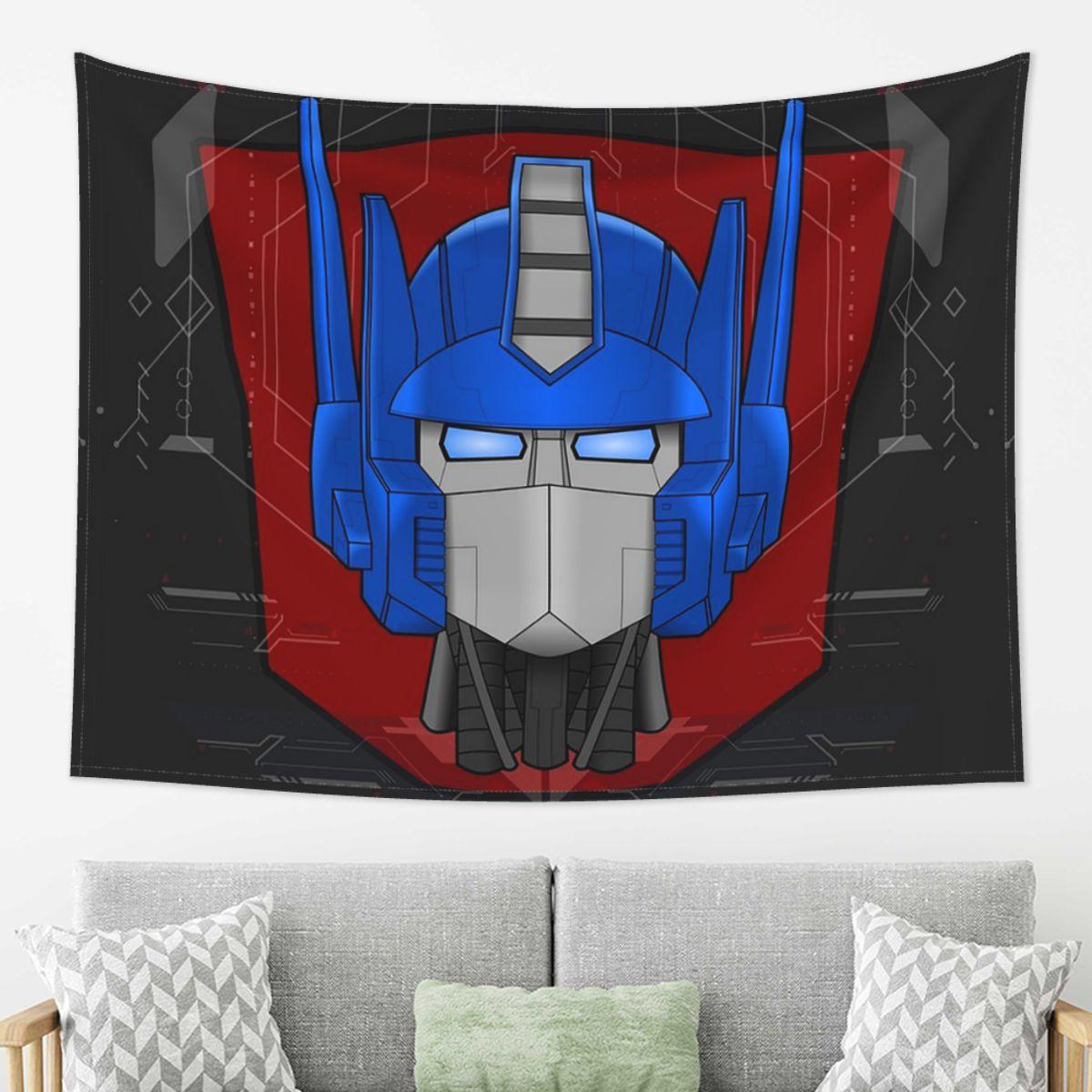 

Optimus Prime Bust Tapestry Wall Hanging Aesthetic Home Decor Tapestries for Dorm Room 74x94cm(29x37in)