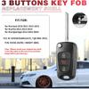Flip Key Fob Shell Case Replacement Fits for Kia Soul 2011 2012 2013 2010 / Kia Rio / Kia Sportage 2012-2014 3 Button Car Keyless Entry Remote
