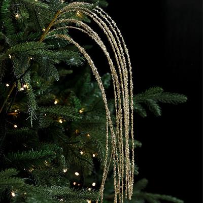 90cm Artificial Christmas Glitter Branches Handmade DIY Simulated Christmas Branches Sequins Realistic