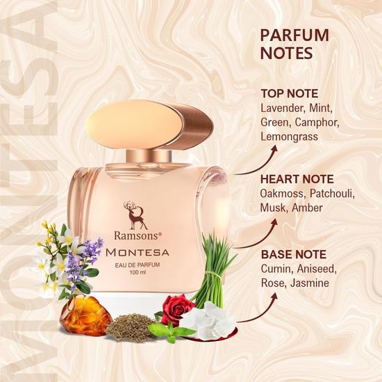 Ramsons Montesa Eau De Parfum - 100 ml | Spray parfumé longue durée de qualité supérieure.