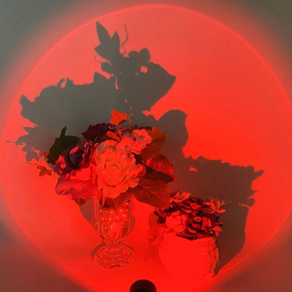 USB LED Sunset Lamp ABS Projector Lamp New Decoration Mood Lights  For Bedroom Living Room Wall