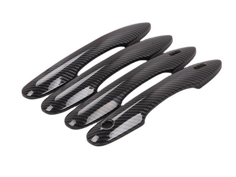 Compatible with 2019 Corolla: ABS Carbon Fiber Outer Door Handle Trim