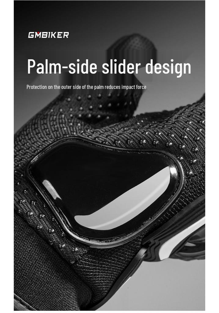 Breathable Touchscreen Motorcycle Gloves - Full-Finger Protection for All Seasons