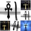 Vintage Retro Amulet Talisman Ankh Cross Pendant Necklace Women Egypt Egyptian Key Life Religious Chain Jewelry Gift Stainless Steel