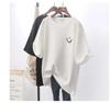 Unisex 2024 Summer New Smile Print Women's Short-sleeved Explosive Loose White T-shirt Top Women T Shirt