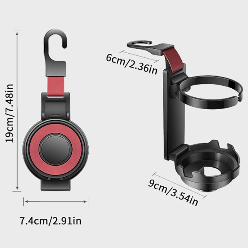 3-In-1 Cup Holder Cell Phone Holder Bag Hook For Car Seat Multifunctional Seat Back Organizer Storage Car Headrest Clip Hook