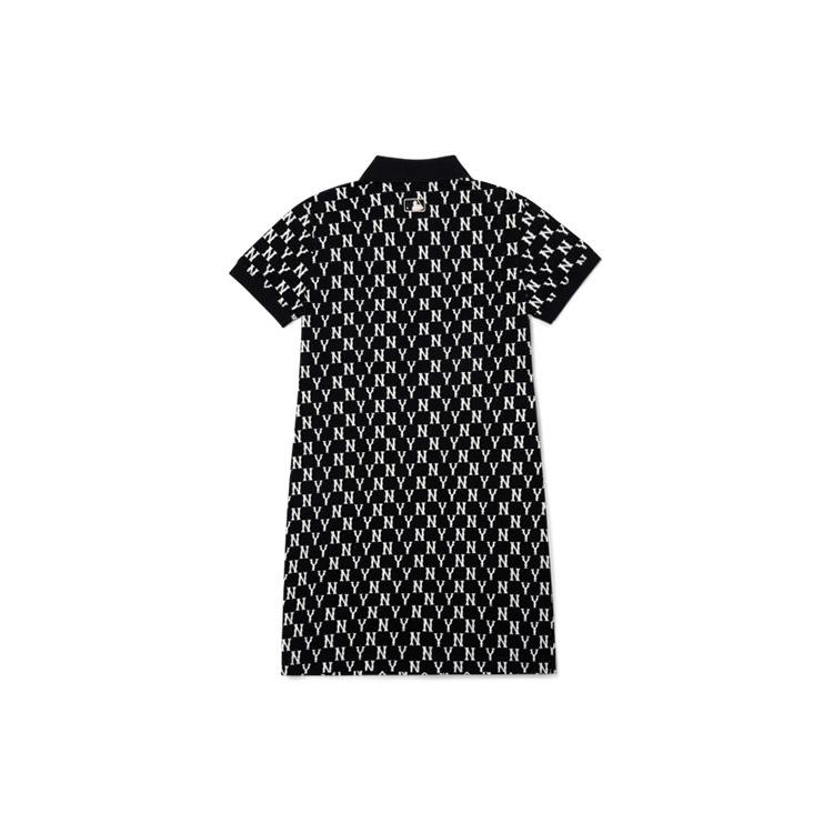 New MLB Short Sleeved Dress Spring Summer Women's Black 3FOPM0223-50BKS