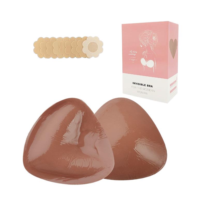 Double-Sided Silicone Nipple Covers & Push-Up Bra Inserts for Deep V Swimsuits