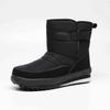 Winter black snow boots thickened warm thick sole lightweight non-slip cotton shoes large size outdoor cotton boots cold-proof