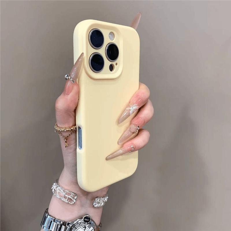 Soft Rubber Silicone Gel Candy Color Case for iPhone 16 15 14 Plus 13 12 11 Pro Max Shockproof TPU Bumper Simple Solid Cover