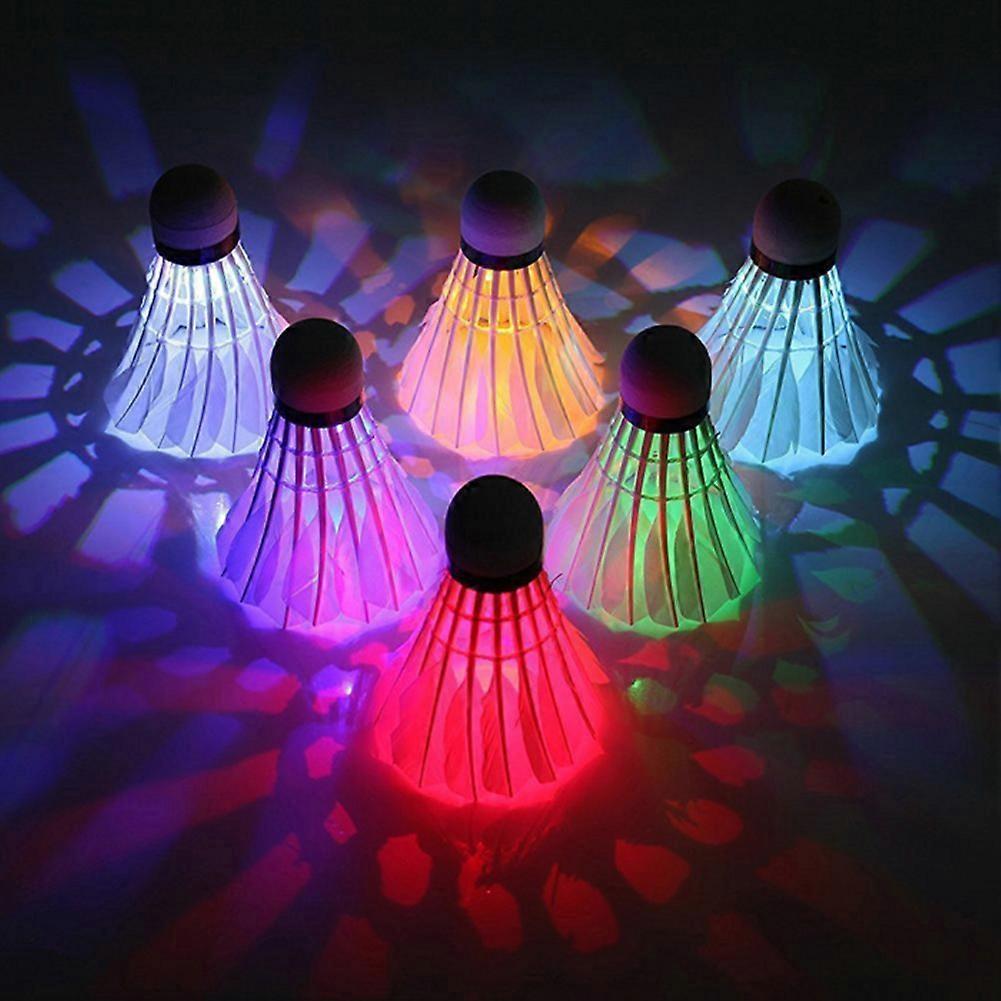 6 buc Mingi de Badminton LED cu 7 Culori Strălucitoare, Noutate, pentru Curte, Jocuri Sportive în Aer Liber