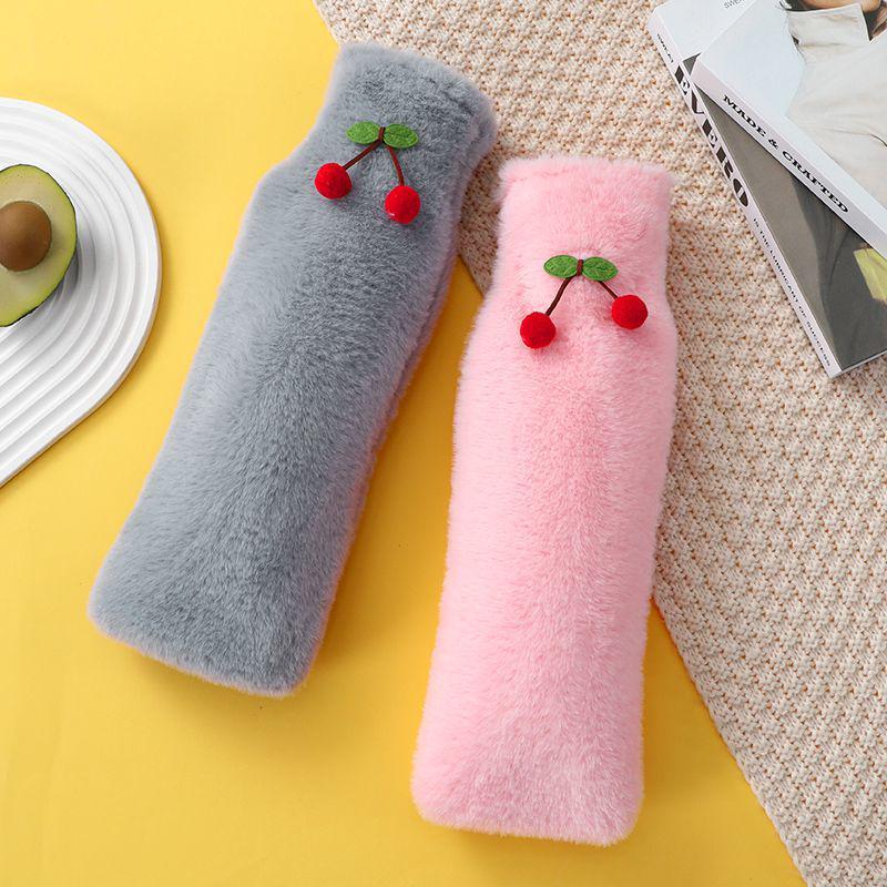 Long Strip Plush Hot Water Bottle with Waist Support and Large Size Cover for Warmth and Comfort
