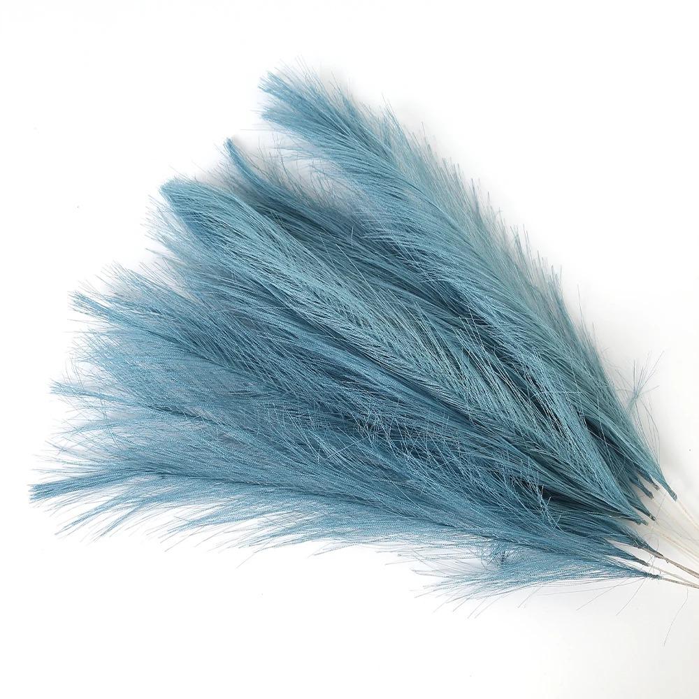 

15 шт. Искусственный букет тростника Пампасная трава Искусственное растение Дом Гостиная Спальня Цветы Ваза Декор Тростник Свадебная вечеринка DIY Украшение синий