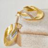 Huajie Women's Multi Layered Geometric Elegant Earrings Brilliant Zirconia High End Ladys Delicate Ear  Fashion Tide